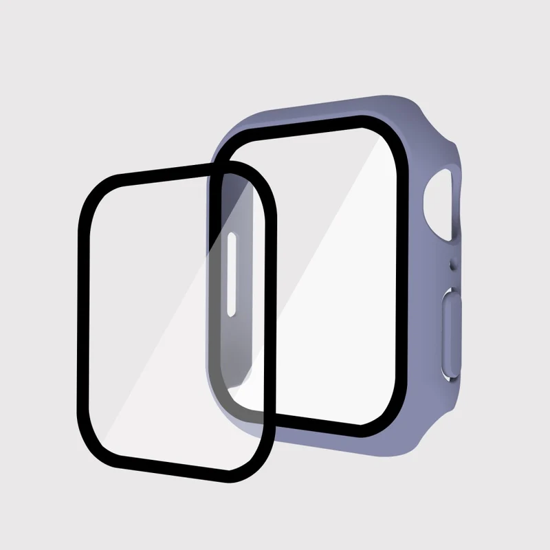 Absolut Modisch Apple Watch Series 7 41mm Hülle mit Displayschutz in Plastik und Gehärtetes Glas