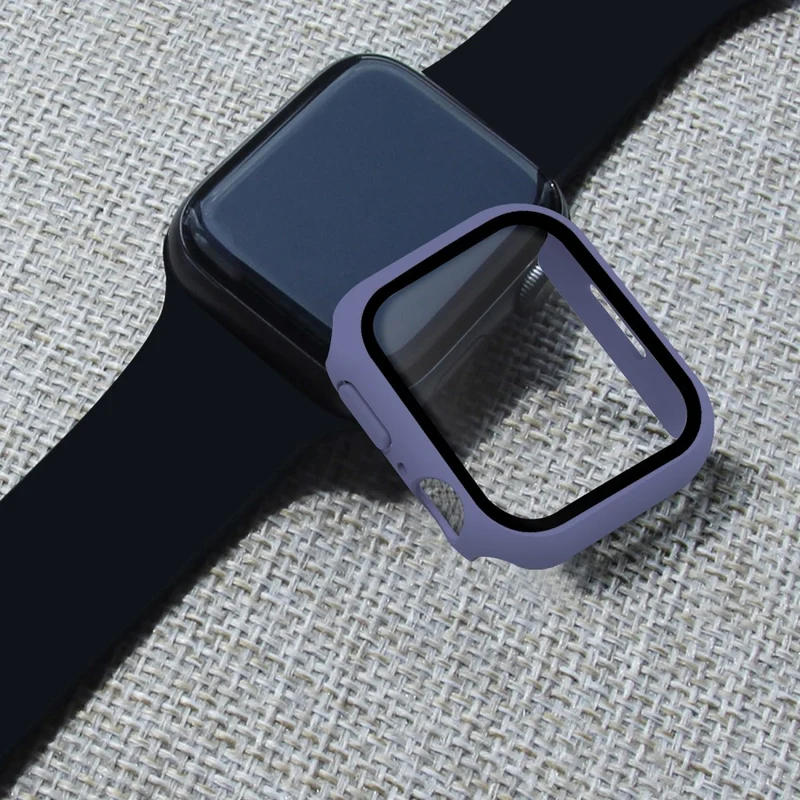 Absolut Modisch Apple Watch Series 7 41mm Hülle mit Displayschutz in Plastik und Gehärtetes Glas