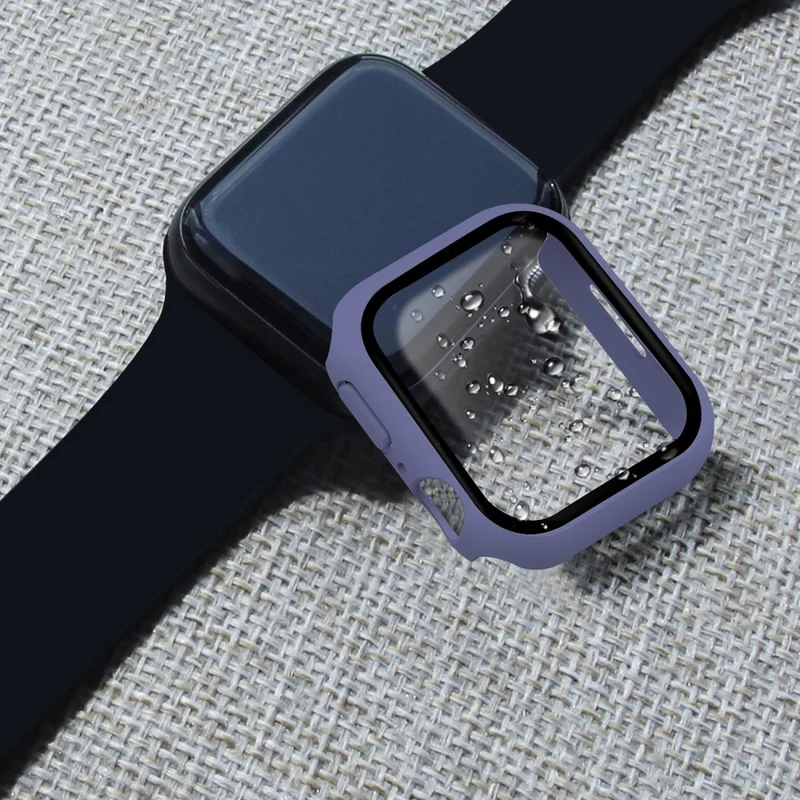 Absolut Modisch Apple Watch Series 7 41mm Hülle mit Displayschutz in Plastik und Gehärtetes Glas