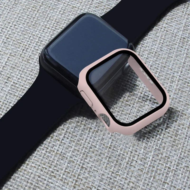 Absolut Modisch Apple Watch Series 7 41mm Hülle mit Displayschutz in Plastik und Gehärtetes Glas