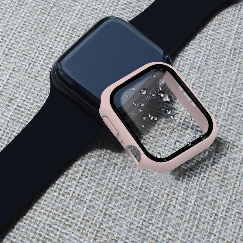Absolut Modisch Apple Watch Series 7 41mm Hülle mit Displayschutz in Plastik und Gehärtetes Glas