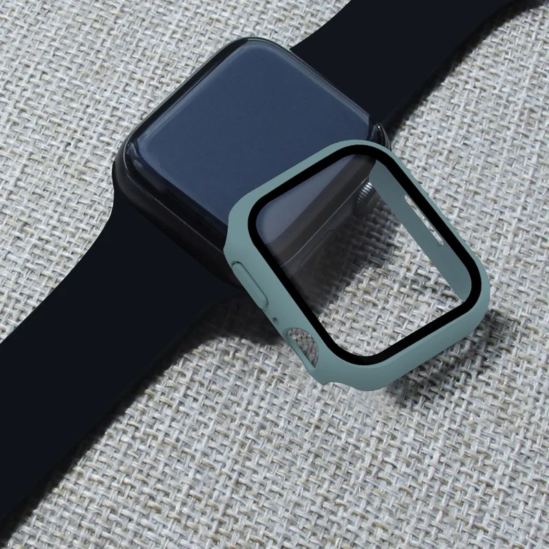 Absolut Modisch Apple Watch Series 7 41mm Hülle mit Displayschutz in Plastik und Gehärtetes Glas