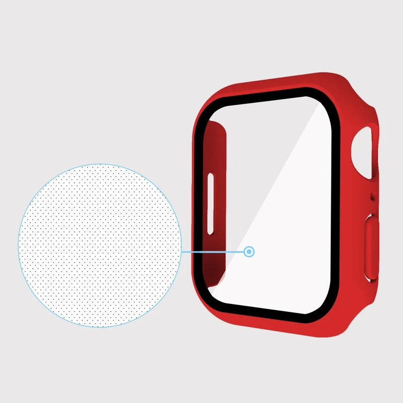 Absolut Modisch Apple Watch Series 7 41mm Hülle mit Displayschutz in Plastik und Gehärtetes Glas