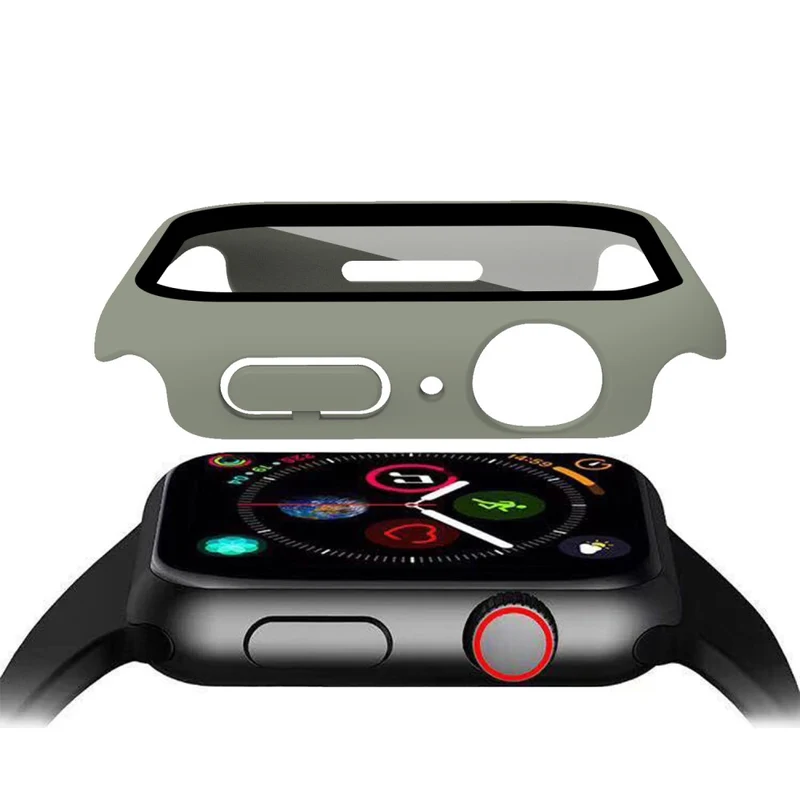 Absolut Modisch Apple Watch Series 7 41mm Hülle mit Displayschutz in Plastik und Gehärtetes Glas