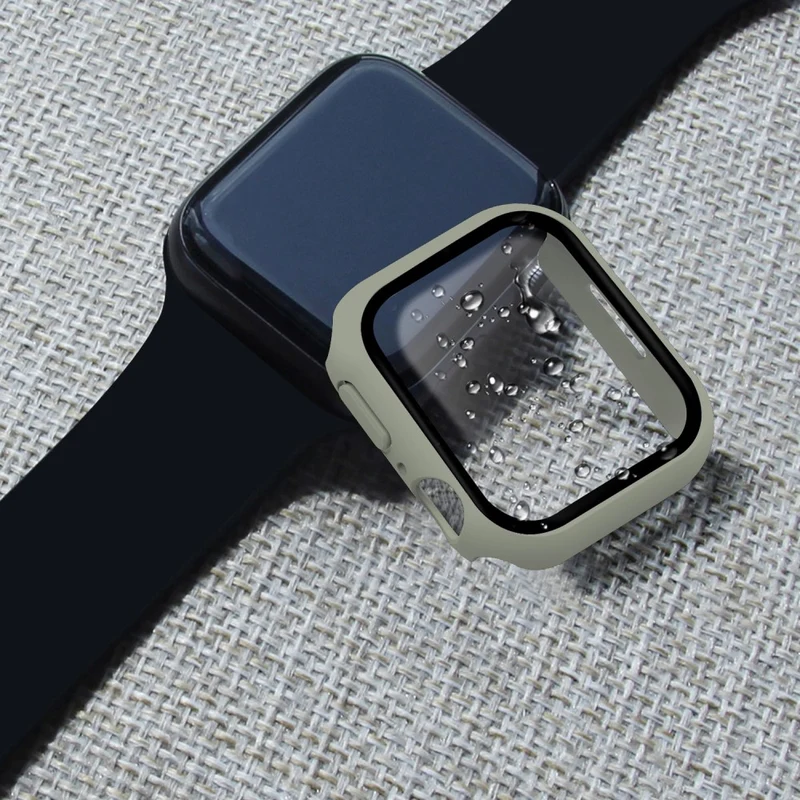 Absolut Modisch Apple Watch Series 7 41mm Hülle mit Displayschutz in Plastik und Gehärtetes Glas