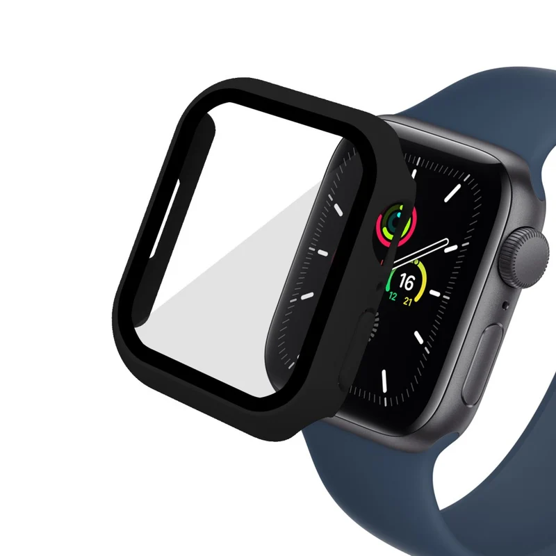 Super Schön Apple Watch Series 7 45mm Hülle mit Displayschutz in Plastik und Gehärtetes Glas