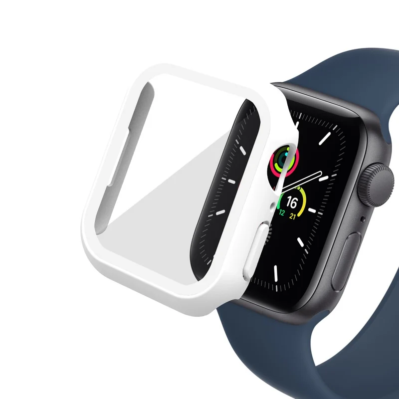 Super Schön Apple Watch Series 7 45mm Hülle mit Displayschutz in Plastik und Gehärtetes Glas