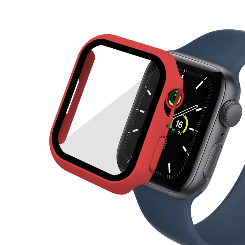Super Schön Apple Watch Series 7 45mm Hülle mit Displayschutz in Plastik und Gehärtetes Glas