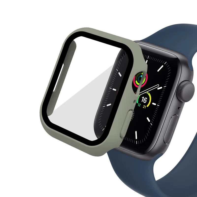 Super Schön Apple Watch Series 7 45mm Hülle mit Displayschutz in Plastik und Gehärtetes Glas