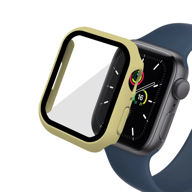 Super Schön Apple Watch Series 7 45mm Hülle mit Displayschutz in Plastik und Gehärtetes Glas
