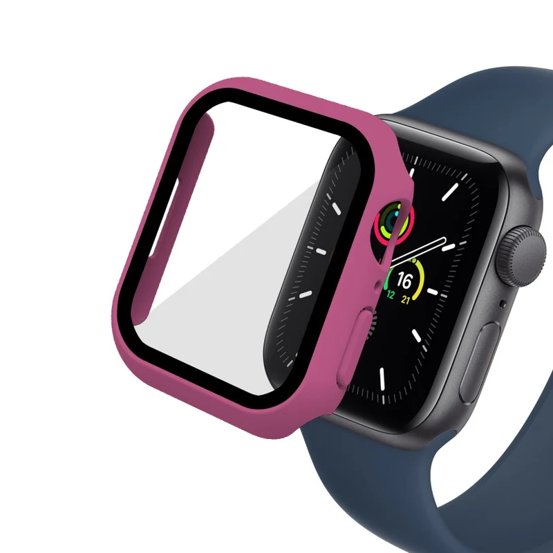 Super Schön Apple Watch Series 7 45mm Hülle mit Displayschutz in Plastik und Gehärtetes Glas