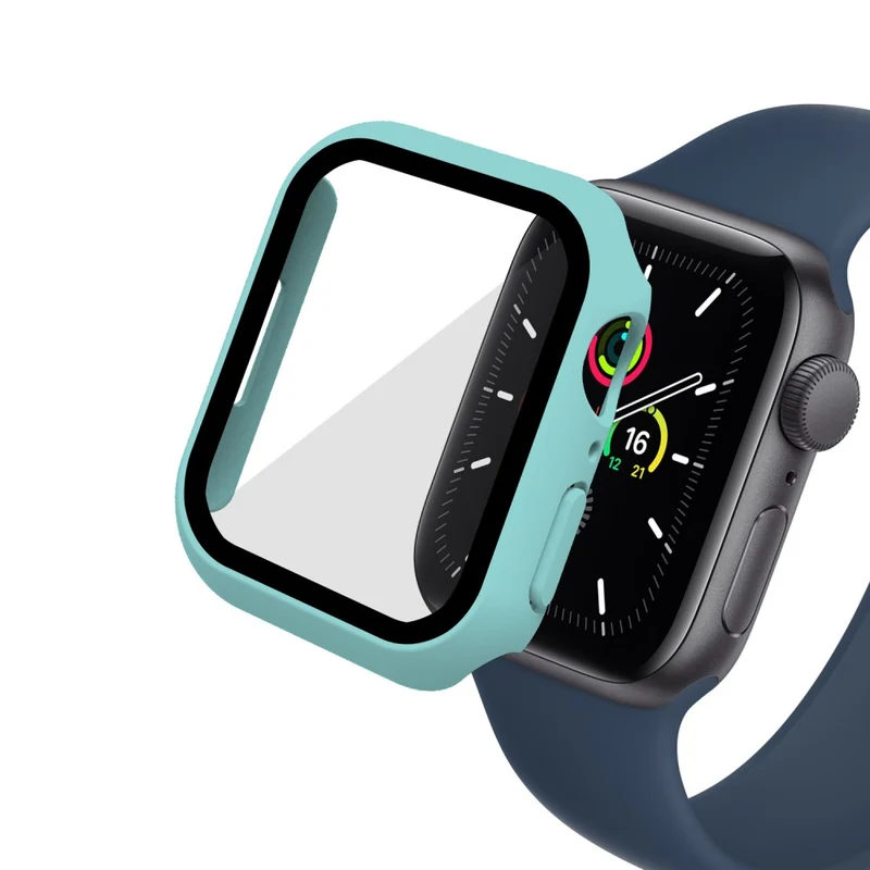 Super Schön Apple Watch Series 7 45mm Hülle mit Displayschutz in Plastik und Gehärtetes Glas