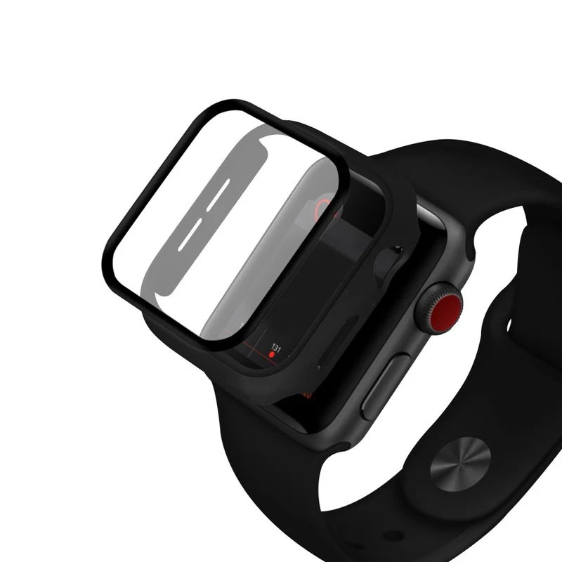 Super Schön Apple Watch Series 7 45mm Hülle mit Displayschutz in Plastik und Gehärtetes Glas