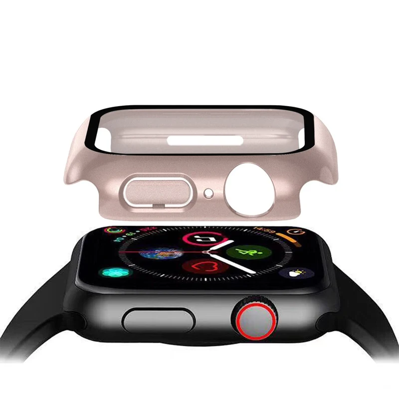 Super Schön Apple Watch Series 7 45mm Hülle mit Displayschutz in Plastik und Gehärtetes Glas