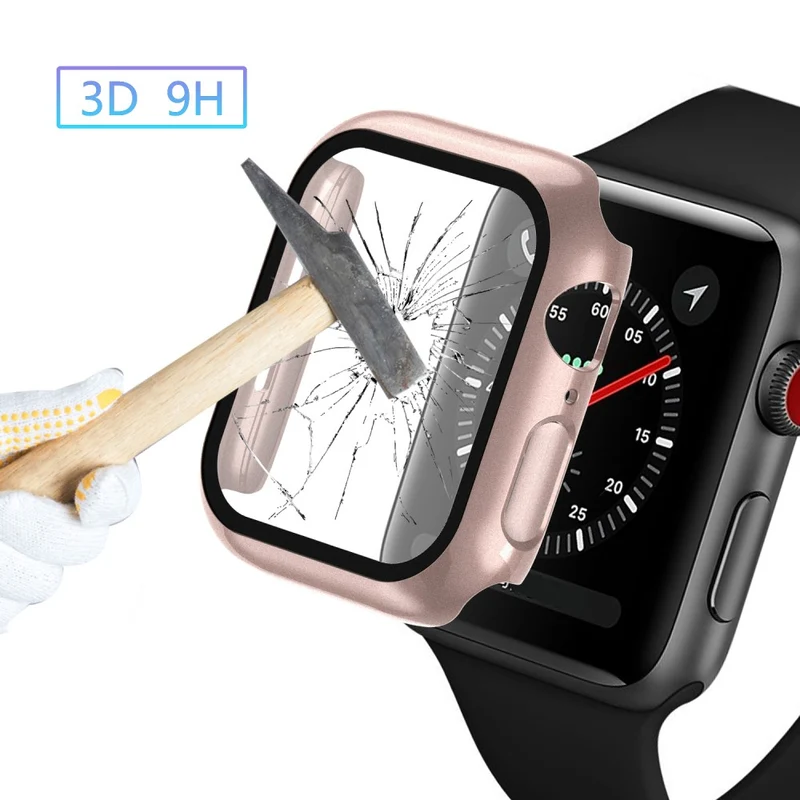 Super Schön Apple Watch Series 7 45mm Hülle mit Displayschutz in Plastik und Gehärtetes Glas