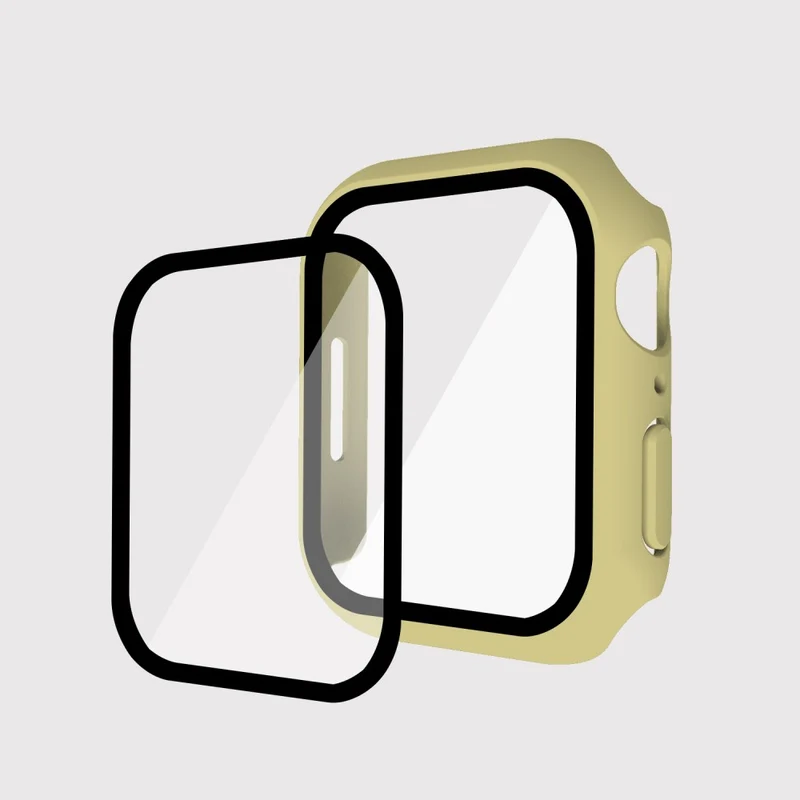 Super Schön Apple Watch Series 7 45mm Hülle mit Displayschutz in Plastik und Gehärtetes Glas