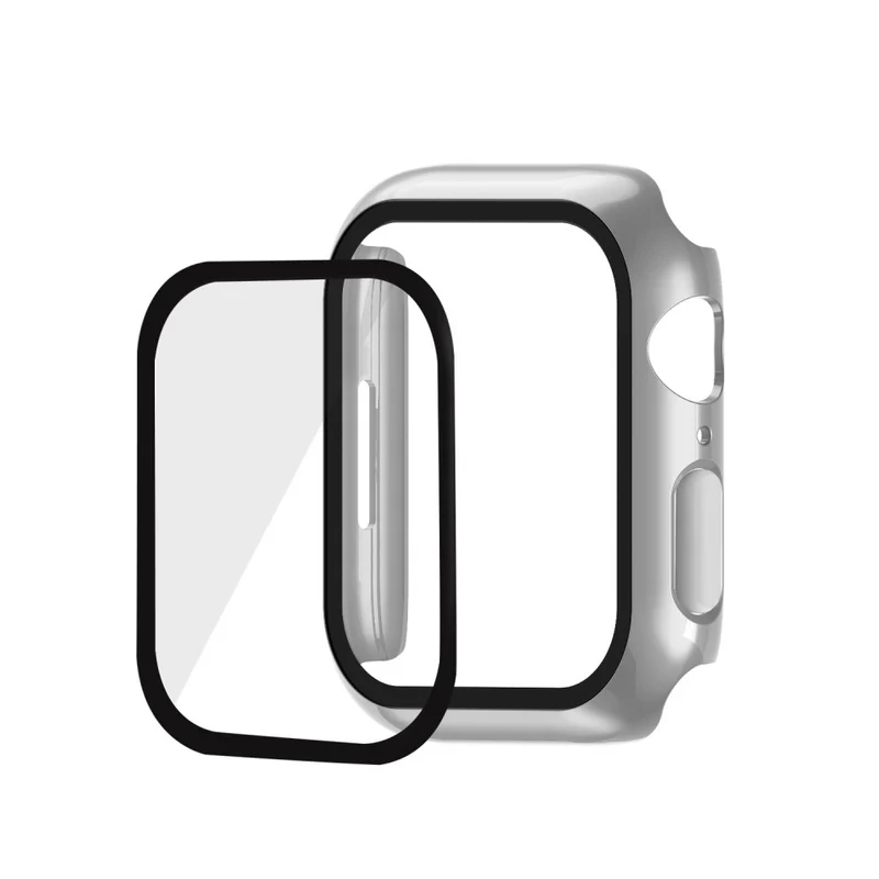 Super Schön Apple Watch Series 7 45mm Hülle mit Displayschutz in Plastik und Gehärtetes Glas
