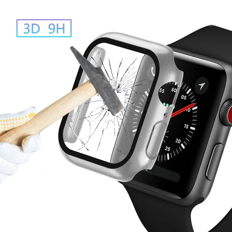 Super Schön Apple Watch Series 7 45mm Hülle mit Displayschutz in Plastik und Gehärtetes Glas