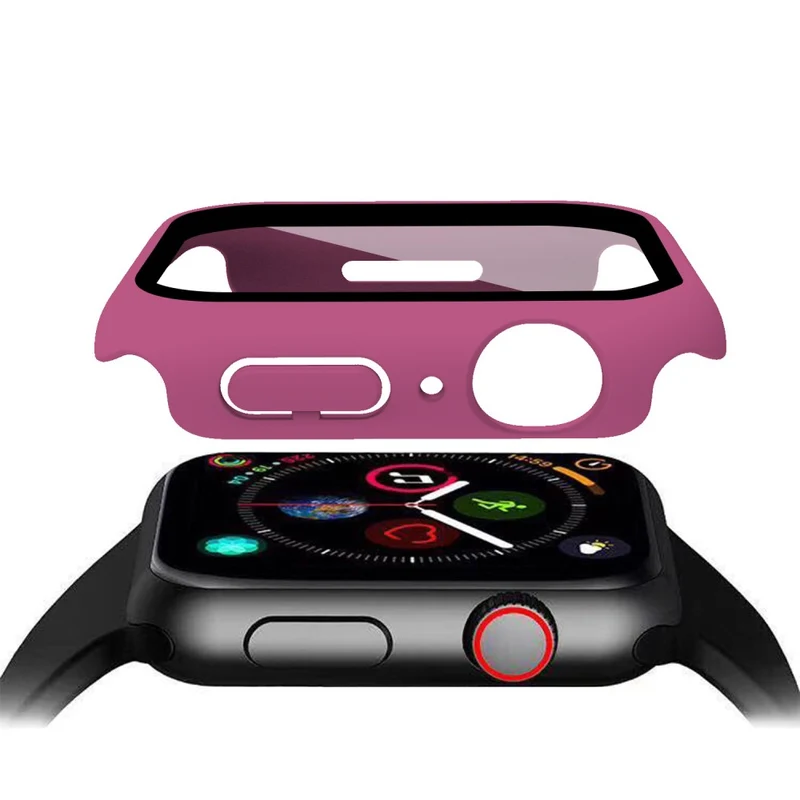 Super Schön Apple Watch Series 7 45mm Hülle mit Displayschutz in Plastik und Gehärtetes Glas