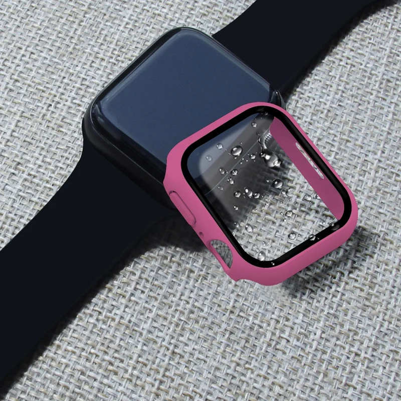 Super Schön Apple Watch Series 7 45mm Hülle mit Displayschutz in Plastik und Gehärtetes Glas