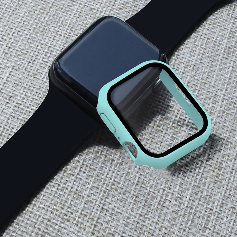 Super Schön Apple Watch Series 7 45mm Hülle mit Displayschutz in Plastik und Gehärtetes Glas