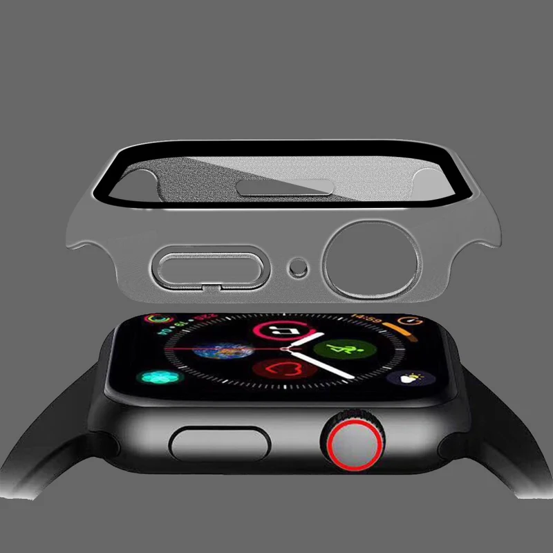 Super Schön Apple Watch Series 7 45mm Hülle mit Displayschutz in Plastik und Gehärtetes Glas
