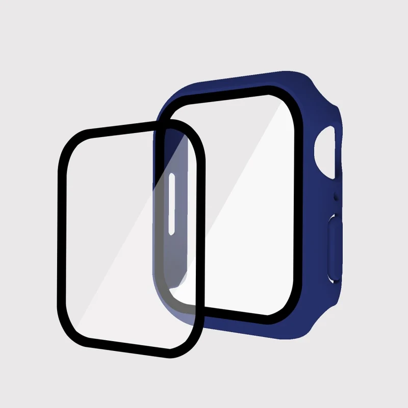 Super Schön Apple Watch Series 7 45mm Hülle mit Displayschutz in Plastik und Gehärtetes Glas