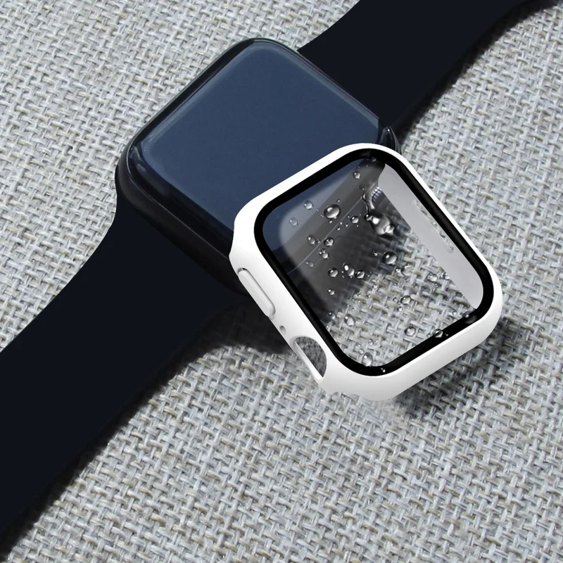 Super Schön Apple Watch Series 7 45mm Hülle mit Displayschutz in Plastik und Gehärtetes Glas