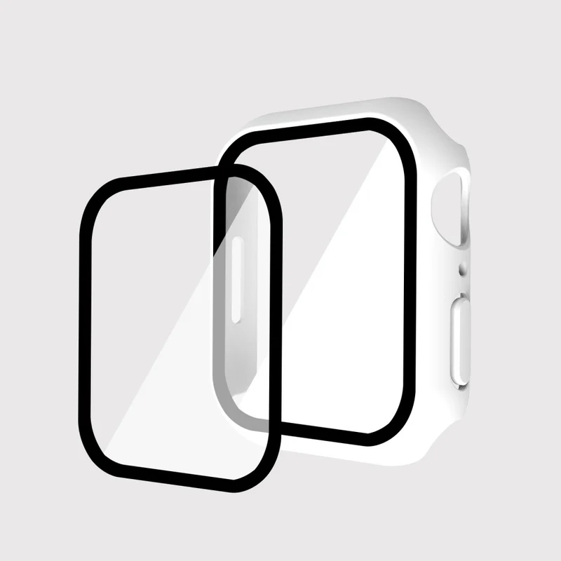 Super Schön Apple Watch Series 7 45mm Hülle mit Displayschutz in Plastik und Gehärtetes Glas
