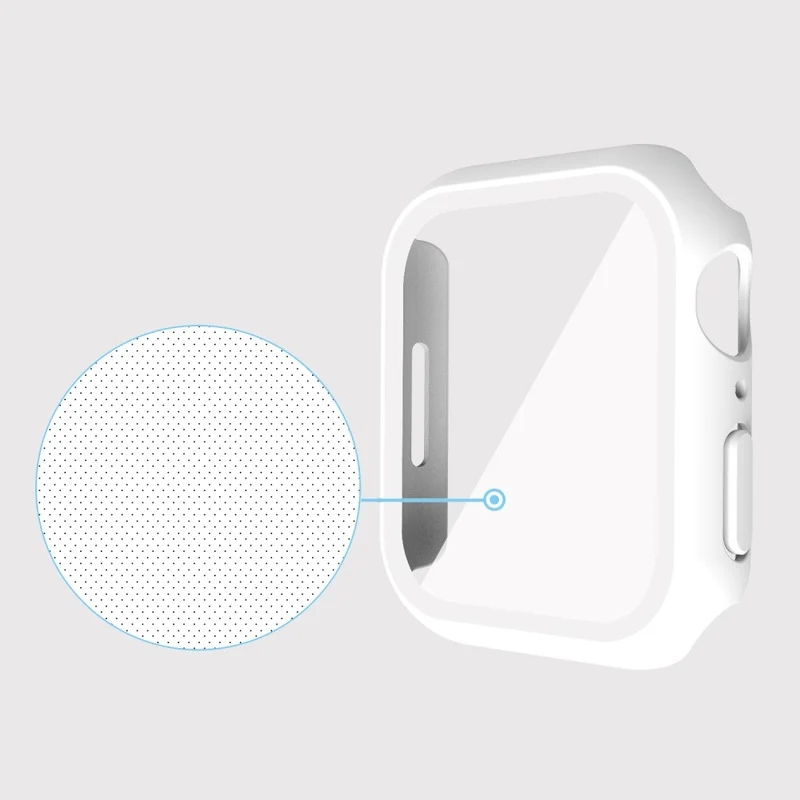 Super Schön Apple Watch Series 7 45mm Hülle mit Displayschutz in Plastik und Gehärtetes Glas
