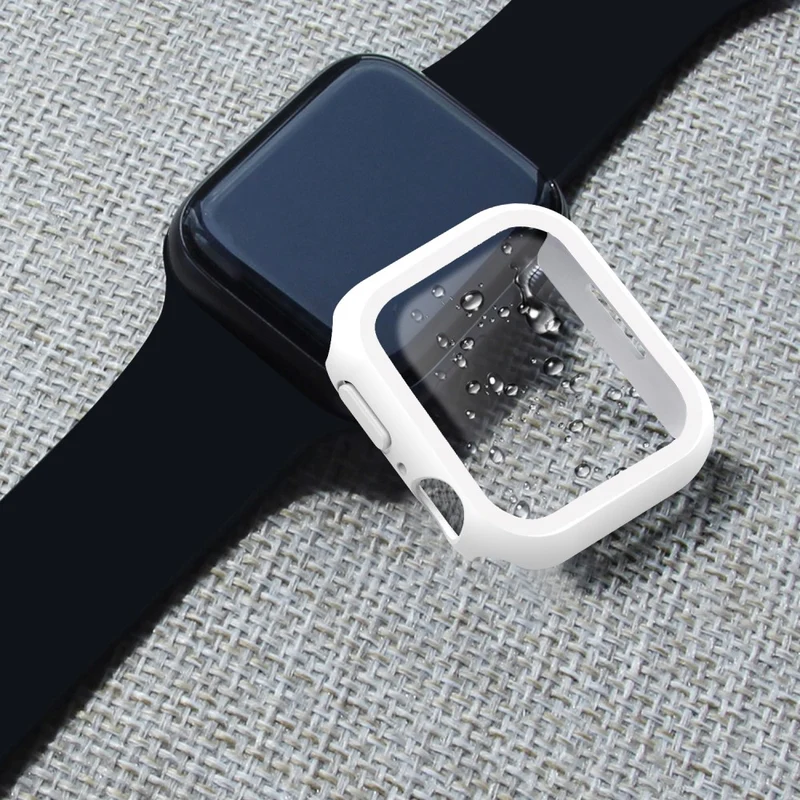 Super Schön Apple Watch Series 7 45mm Hülle mit Displayschutz in Plastik und Gehärtetes Glas