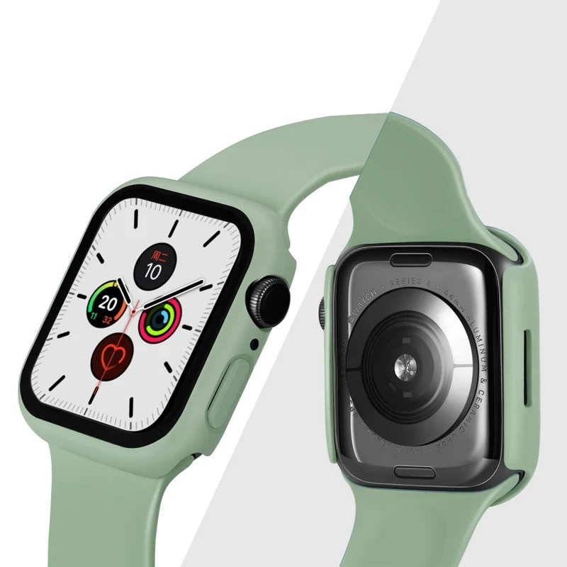 Super Schön Apple Watch Series 7 45mm Hülle mit Displayschutz in Plastik und Gehärtetes Glas