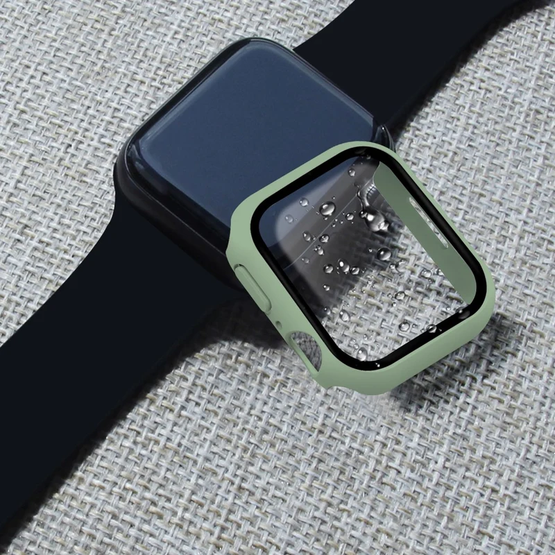 Super Schön Apple Watch Series 7 45mm Hülle mit Displayschutz in Plastik und Gehärtetes Glas