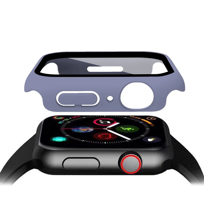 Super Schön Apple Watch Series 7 45mm Hülle mit Displayschutz in Plastik und Gehärtetes Glas