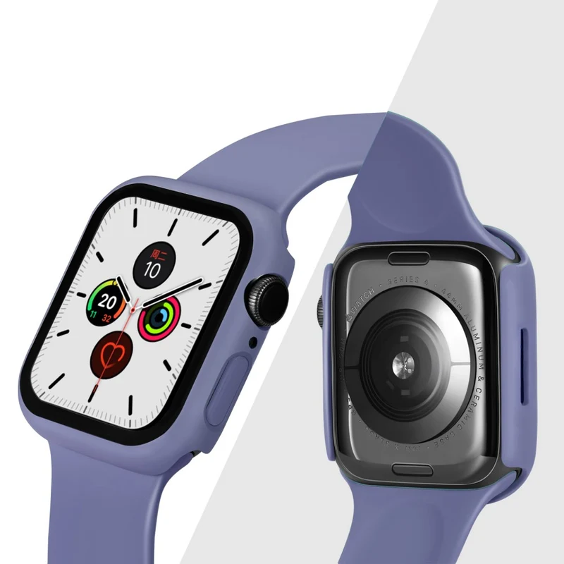 Super Schön Apple Watch Series 7 45mm Hülle mit Displayschutz in Plastik und Gehärtetes Glas