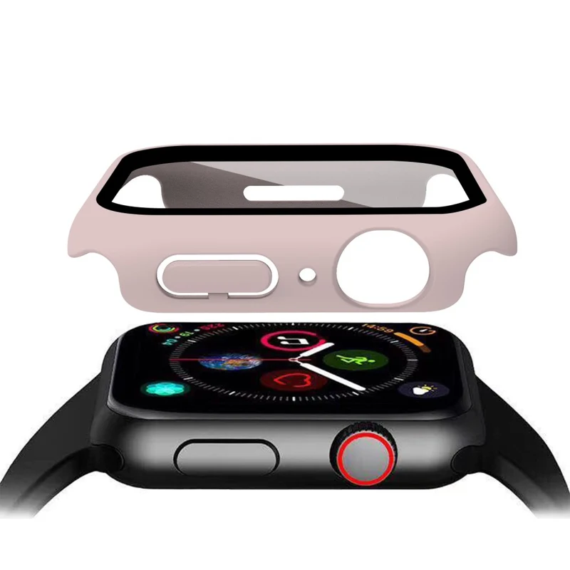 Super Schön Apple Watch Series 7 45mm Hülle mit Displayschutz in Plastik und Gehärtetes Glas