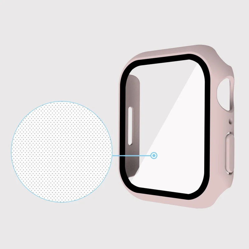 Super Schön Apple Watch Series 7 45mm Hülle mit Displayschutz in Plastik und Gehärtetes Glas