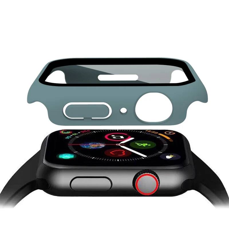 Super Schön Apple Watch Series 7 45mm Hülle mit Displayschutz in Plastik und Gehärtetes Glas
