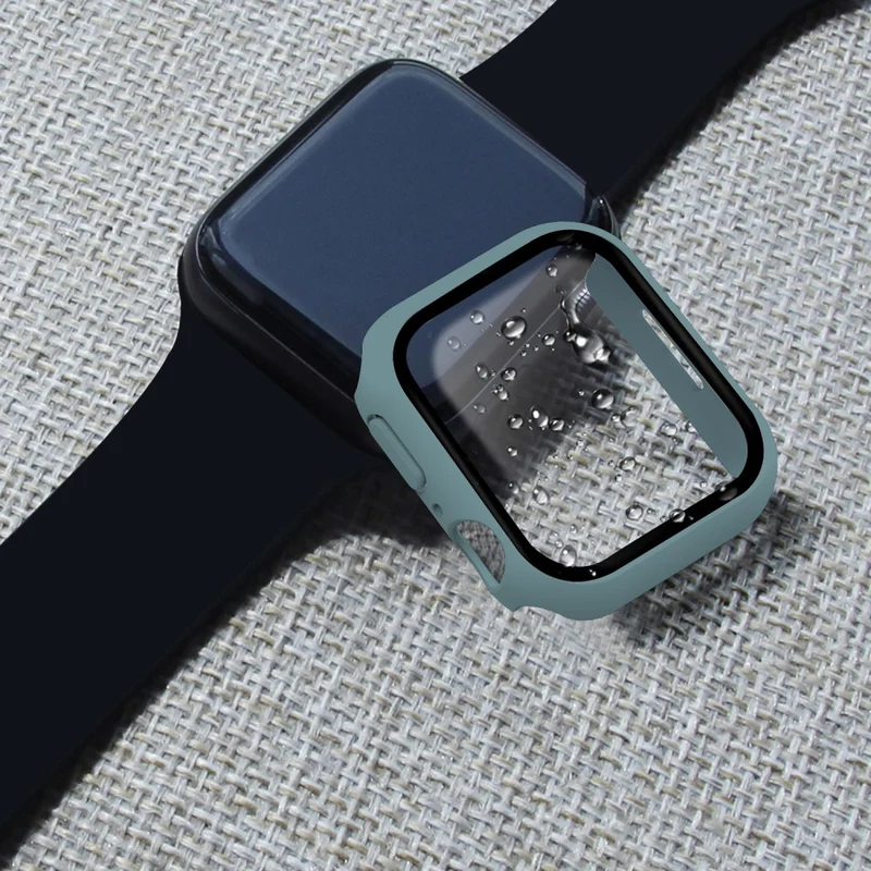 Super Schön Apple Watch Series 7 45mm Hülle mit Displayschutz in Plastik und Gehärtetes Glas