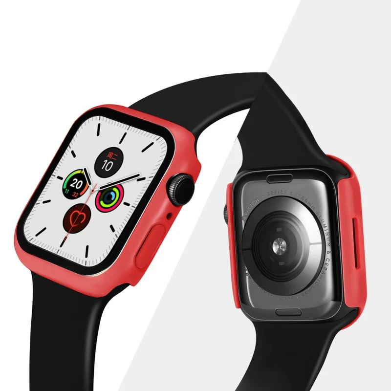Super Schön Apple Watch Series 7 45mm Hülle mit Displayschutz in Plastik und Gehärtetes Glas