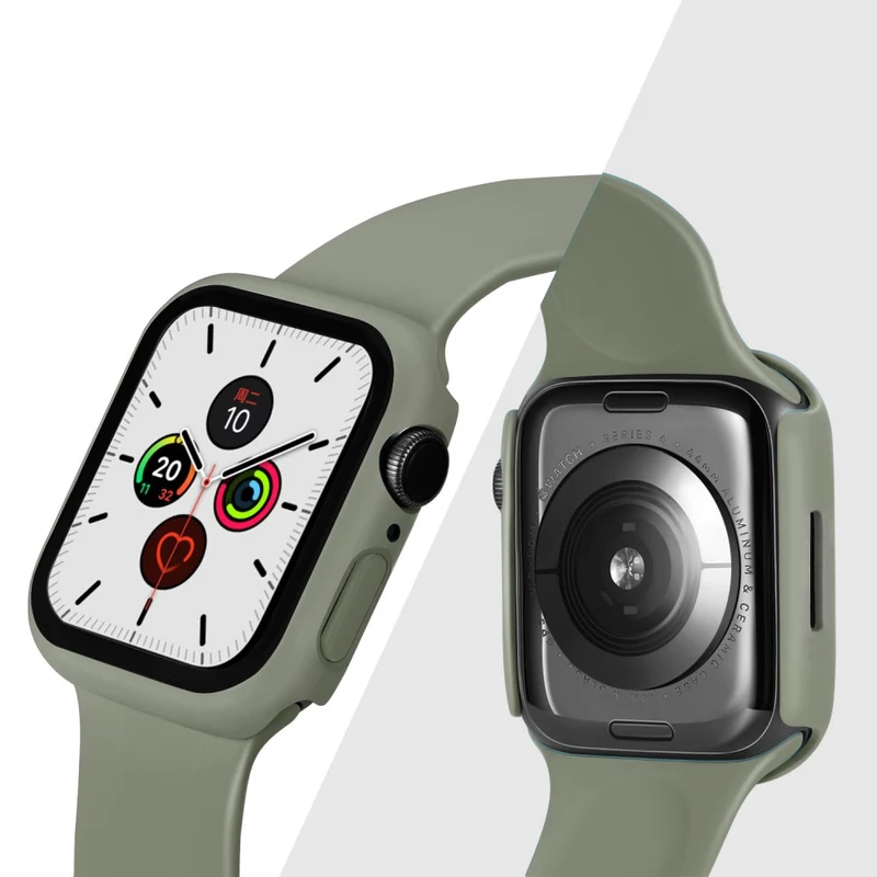 Super Schön Apple Watch Series 7 45mm Hülle mit Displayschutz in Plastik und Gehärtetes Glas