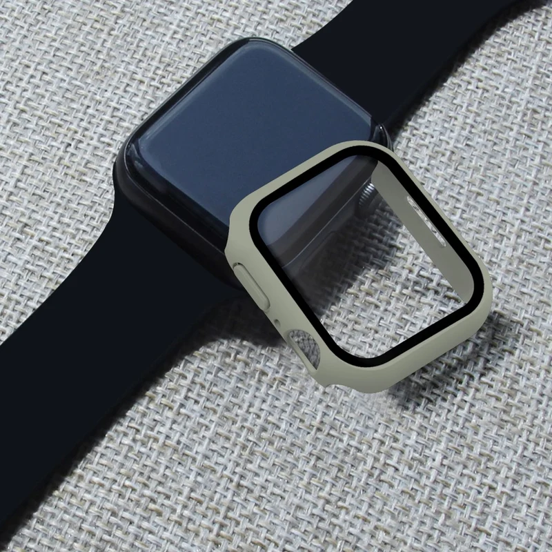 Super Schön Apple Watch Series 7 45mm Hülle mit Displayschutz in Plastik und Gehärtetes Glas