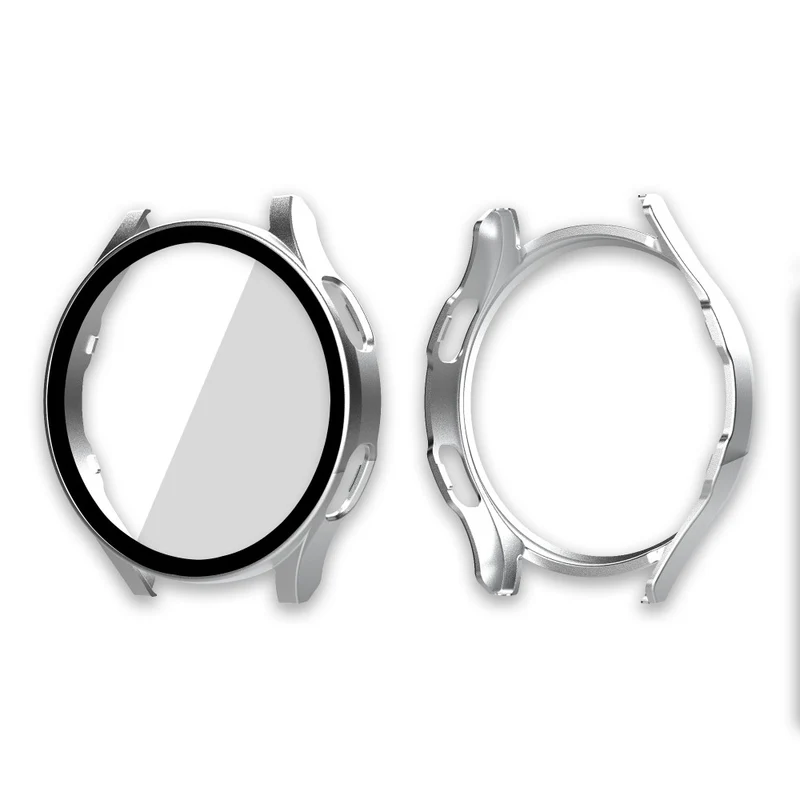 Auffallend Stilvoll Samsung Galaxy Watch 4 (44mm) Hülle mit Displayschutz in Plastik und Gehärtetes Glas