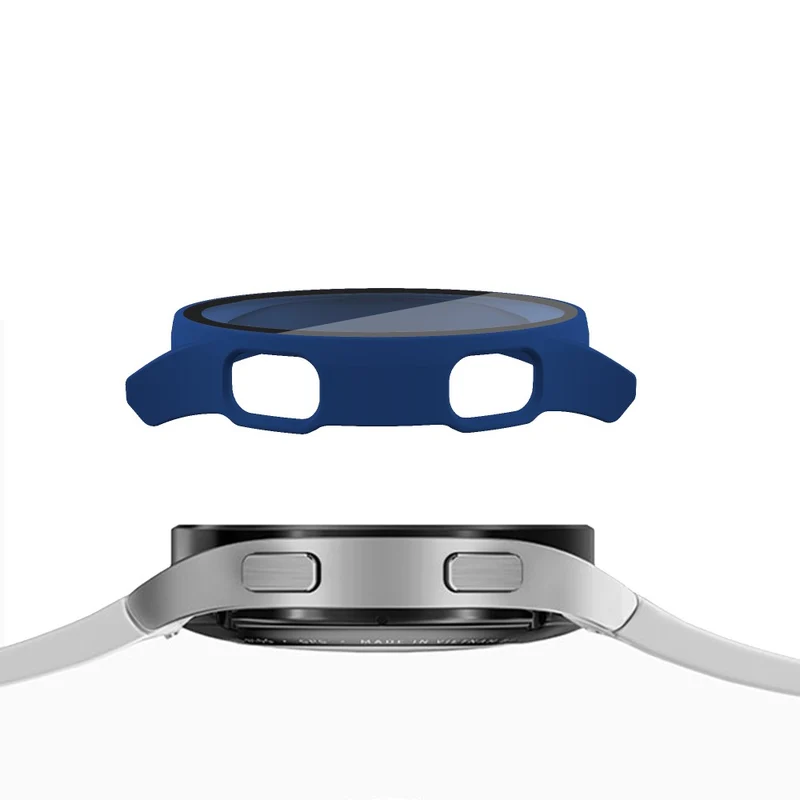 Auffallend Stilvoll Samsung Galaxy Watch 4 (44mm) Hülle mit Displayschutz in Plastik und Gehärtetes Glas