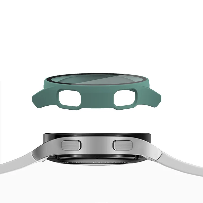 Auffallend Stilvoll Samsung Galaxy Watch 4 (44mm) Hülle mit Displayschutz in Plastik und Gehärtetes Glas