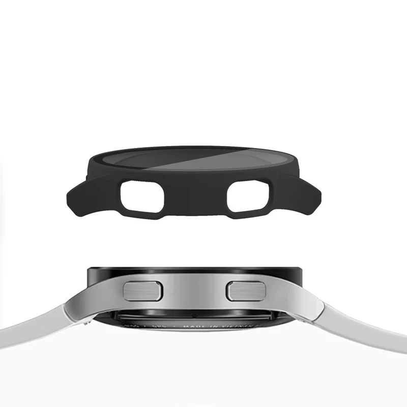 Absolut Gut Samsung Galaxy Watch 4 (40mm) Hülle mit Displayschutz in Plastik und Gehärtetes Glas