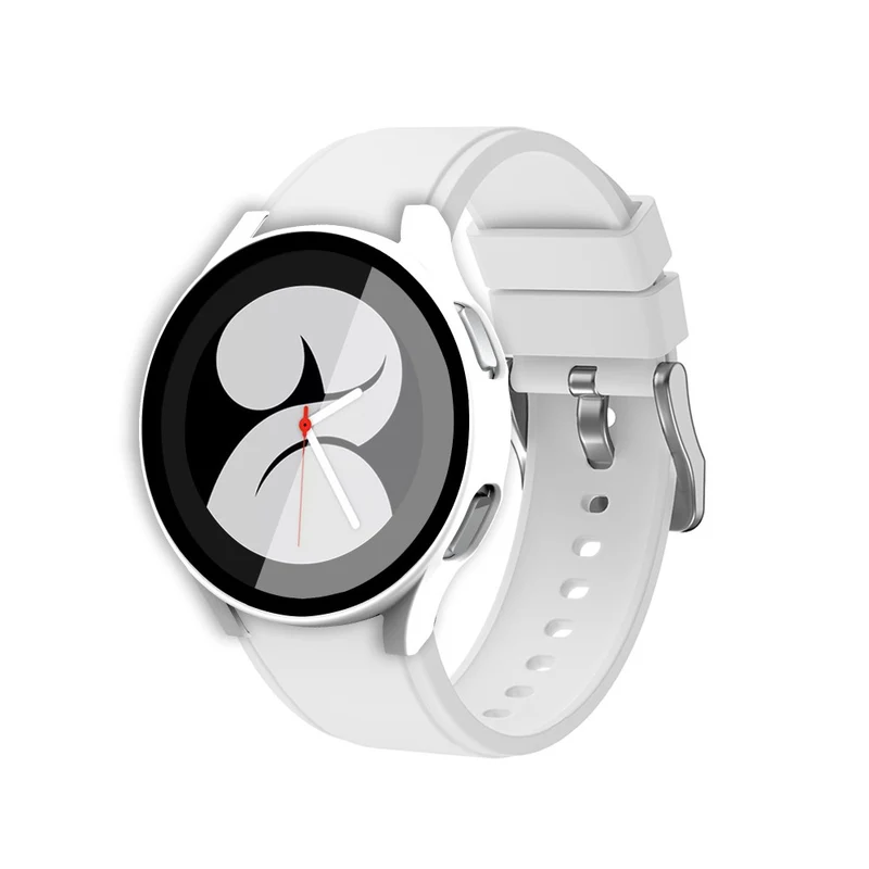 Absolut Gut Samsung Galaxy Watch 4 (40mm) Hülle mit Displayschutz in Plastik und Gehärtetes Glas