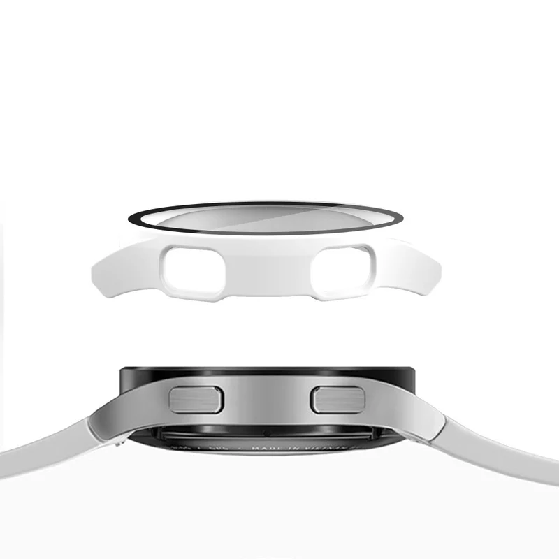 Absolut Gut Samsung Galaxy Watch 4 (40mm) Hülle mit Displayschutz in Plastik und Gehärtetes Glas