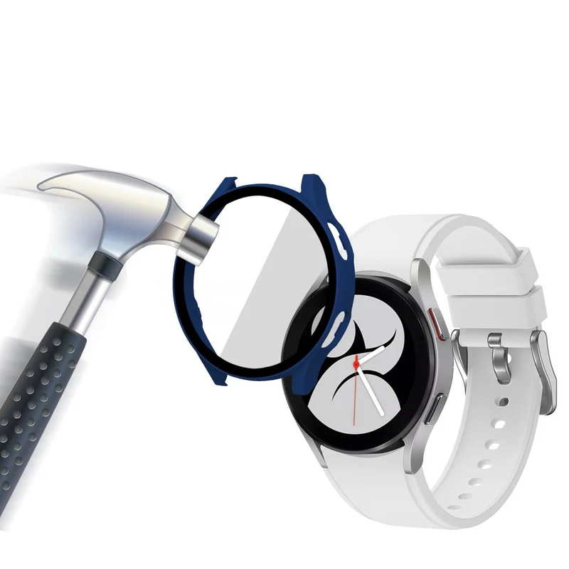 Absolut Gut Samsung Galaxy Watch 4 (40mm) Hülle mit Displayschutz in Plastik und Gehärtetes Glas