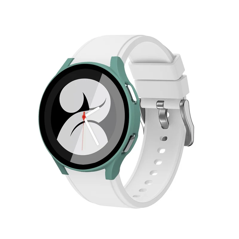 Absolut Gut Samsung Galaxy Watch 4 (40mm) Hülle mit Displayschutz in Plastik und Gehärtetes Glas